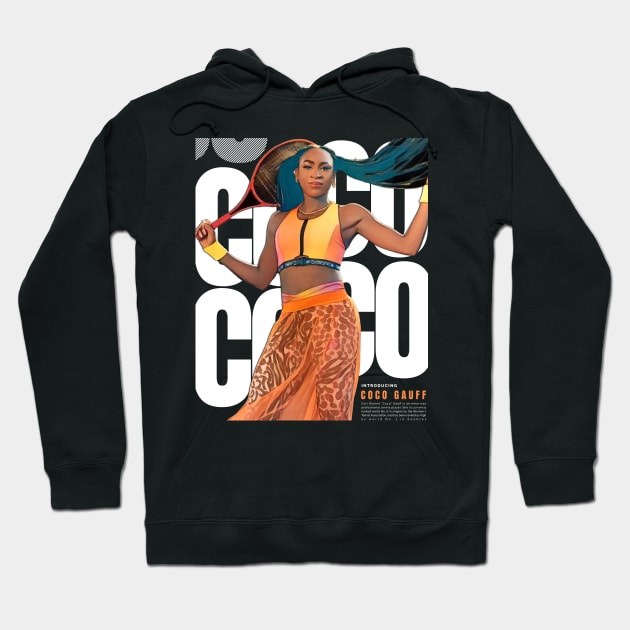 Team Cori 'Coco' Gauff Tennis Design Hoodie by MikeyMeta